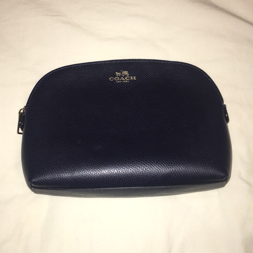 Authentic Navy Blue Coach Make up Bag
